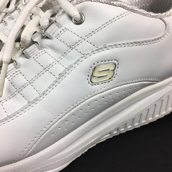 Skechers Shape Ups White Leather Fitness Toning Running Shoes Sz 9.5 12321 - Picture 9 of 9